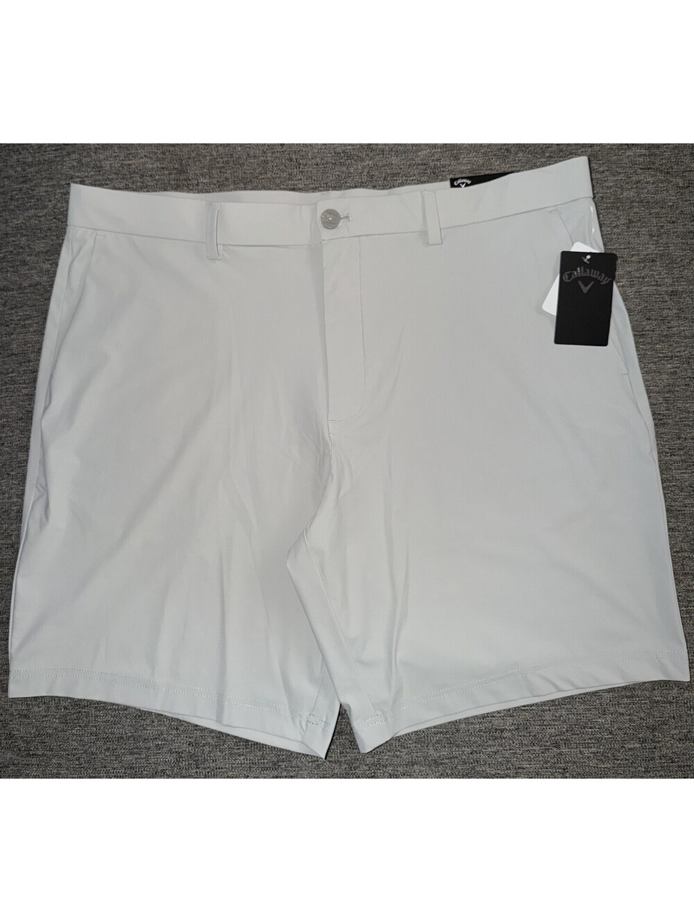 New Callaway Stretch Light Grey Men’s 38W Golf Shorts w/9" Inseam - MSRP $78